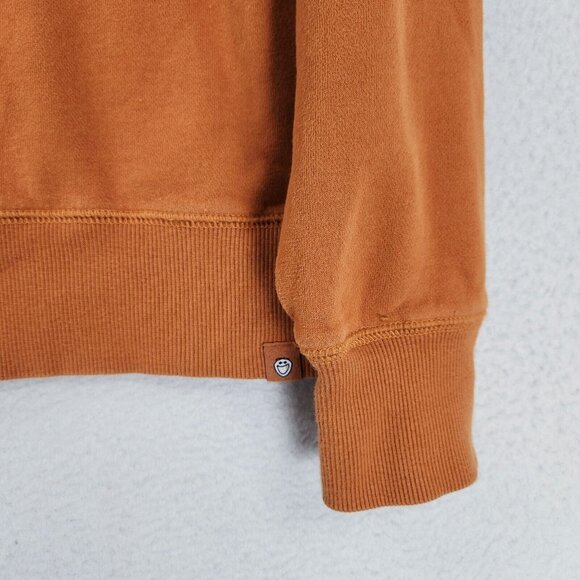 Life Is Good Sweater Mens Small Orange Crew Neck Pullover Sweatshirt Casual - Picture 3 of 11